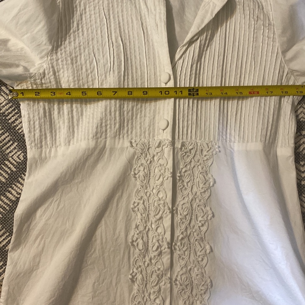 Soft Surroundings Size Small Button Down Ruffled … - image 7